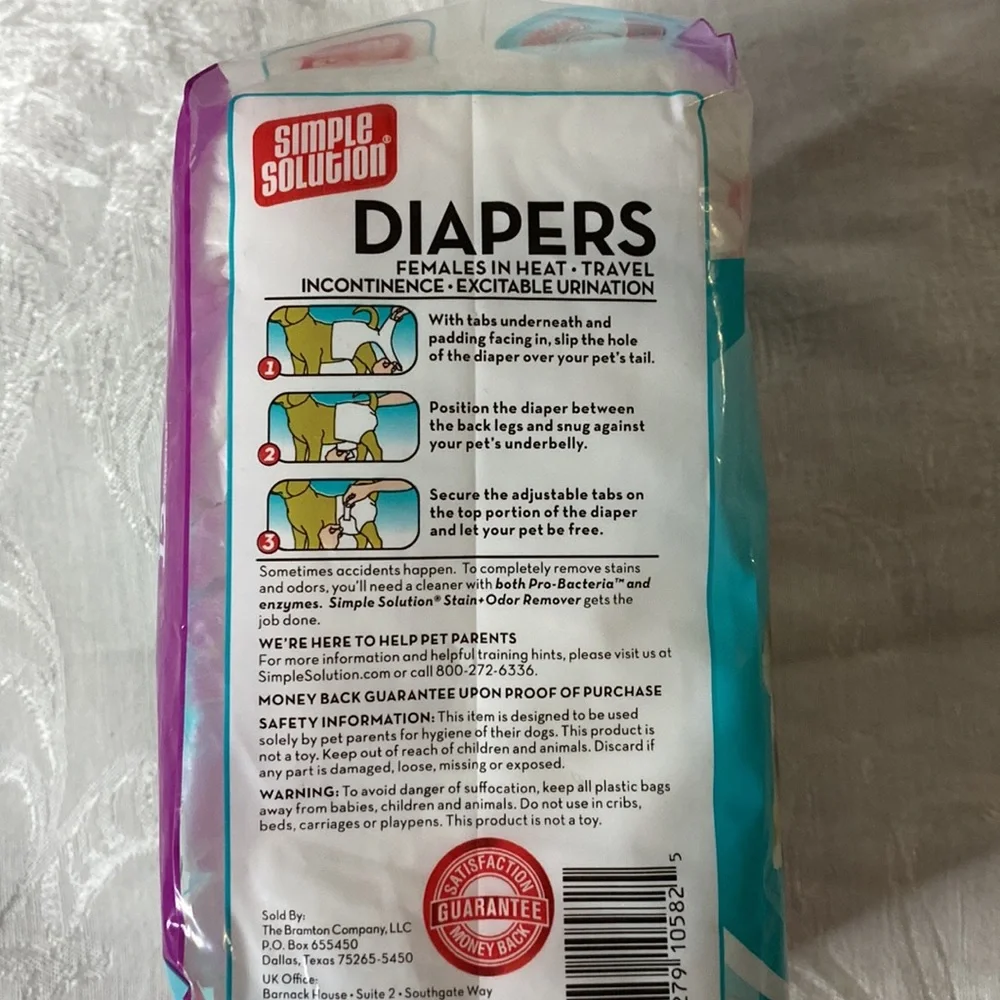 Simple Solution Washable Male Wrap and 12 pack of diapers